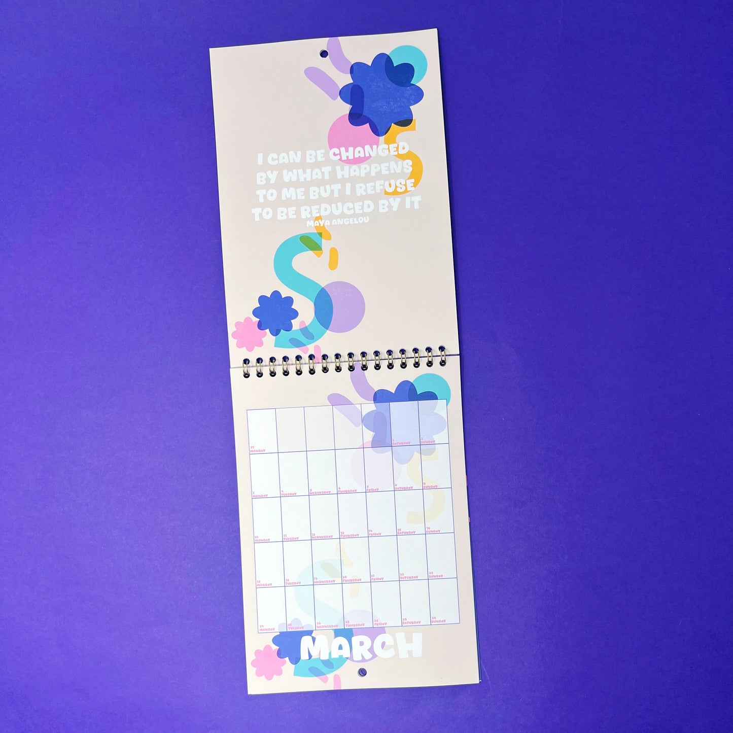 *SECONDS* 2025 Strong Quotes by Strong Women A5 Wall Calendar