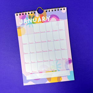 2025 Colourful A5 Wall Calendar