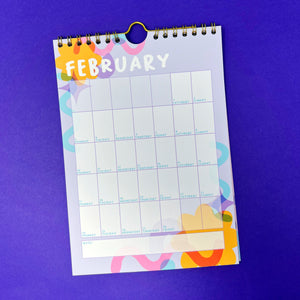 2025 Colourful A5 Wall Calendar