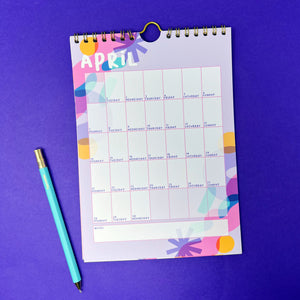 2025 Colourful A5 Wall Calendar