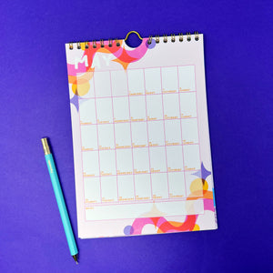 2025 Colourful A5 Wall Calendar