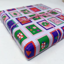 Charity Colourful Christmas Stamp Gift Wrap - Two Sheets