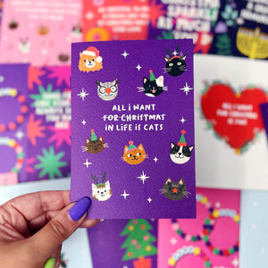 Charity 'All I Want For Christmas (In Life) Is Cats' Card