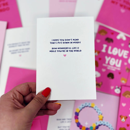 Your Song Lyrics Card