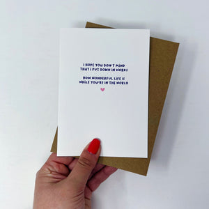 Your Song Lyrics Card