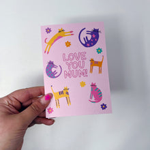 Love You Mum Cat Card