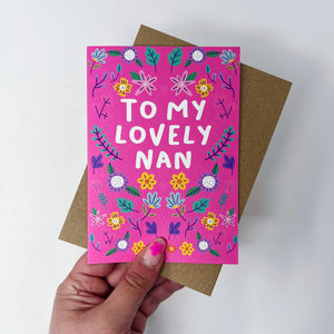 To My Lovely Nan Card