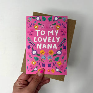 To My Lovely Nana Card