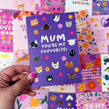 Mum You're My Favourite Cat Card