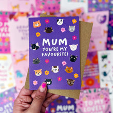 Mum You're My Favourite Cat Card