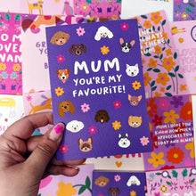 Mum You're My Favourite Dog Card