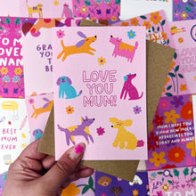 Love You Mum Dog Card