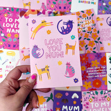 Love You Mum Cat Card