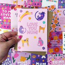 Love You Mum Cat Card