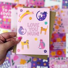 Love You Mum Cat Card