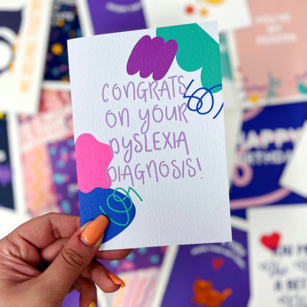 Neurodivergent 'Congrats On Your Dyslexia Diagnosis' Card