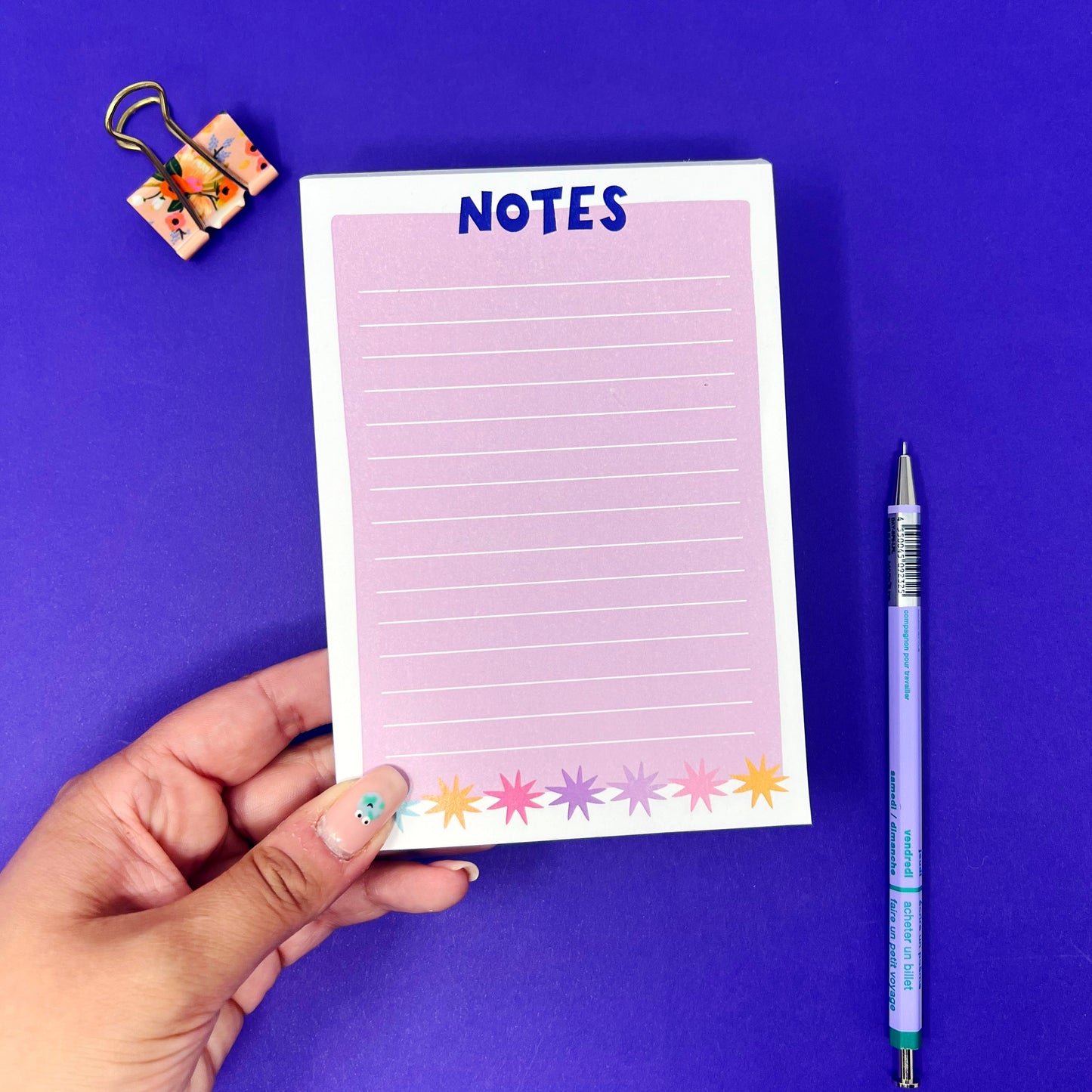 Colourful A6 'Notes' Notepad