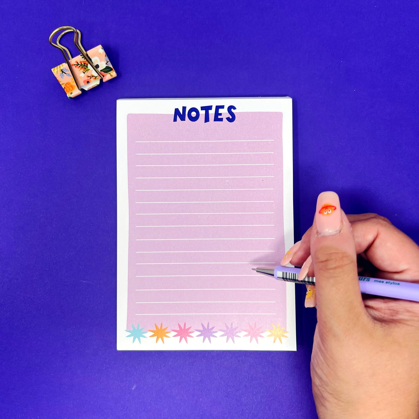 Colourful A6 'Notes' Notepad