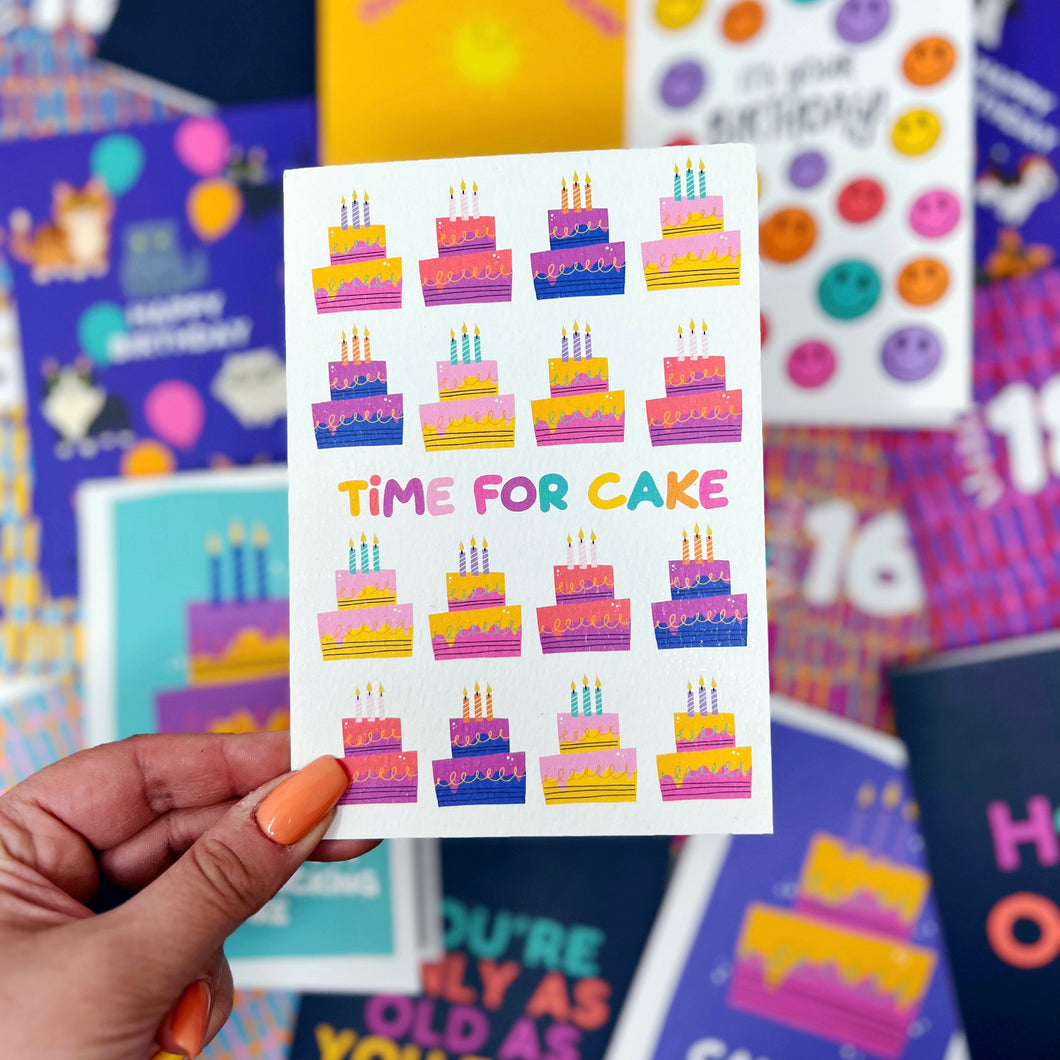 Happy Birthday 'Time For Cake' Card