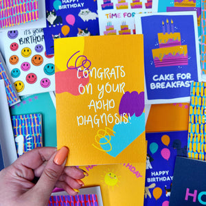 Neurodivergent 'Congrats On Your ADHD Diagnosis' Card