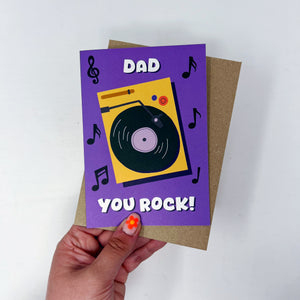 Dad You Rock Music Card