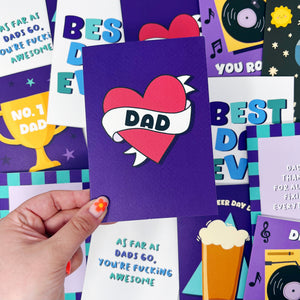 Dad Tattoo Heart Card