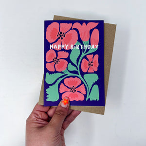 Happy Birthday Floral Card