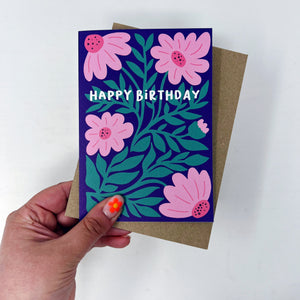 Happy Birthday Floral Card