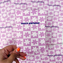 Happy Birthday Purple Flower Card