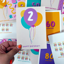 2nd Birthday Balloon Card