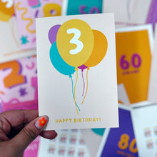 3rd Birthday Balloon Card