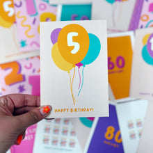 5th Birthday Balloon Card