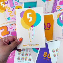 5th Birthday Balloon Card