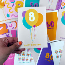 8th Birthday Balloon Card