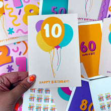 10th Birthday Balloon Card