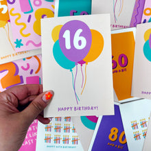 16th Birthday Balloon Card