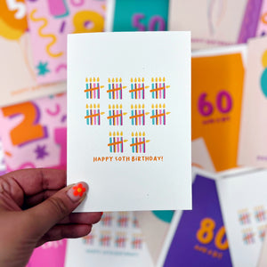 Happy 50th Birthday Candles Card