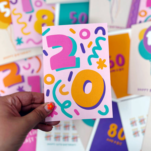 20th Birthday Card