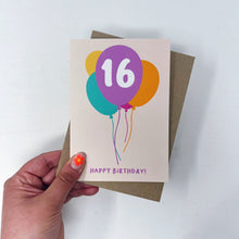 16th Birthday Balloon Card