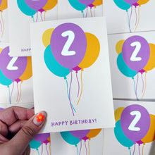 2nd Birthday Balloon Card