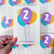 2nd Birthday Balloon Card