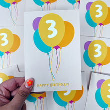 3rd Birthday Balloon Card