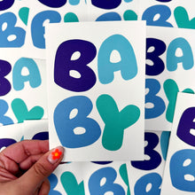 New Baby Bubble Blue Card