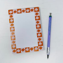 Orange Flower Blank A6 Notepad