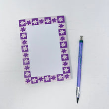 Purple Flower Blank A6 Notepad