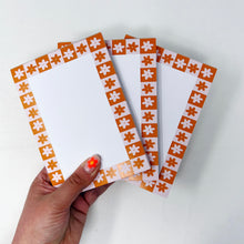 Orange Flower Blank A6 Notepad