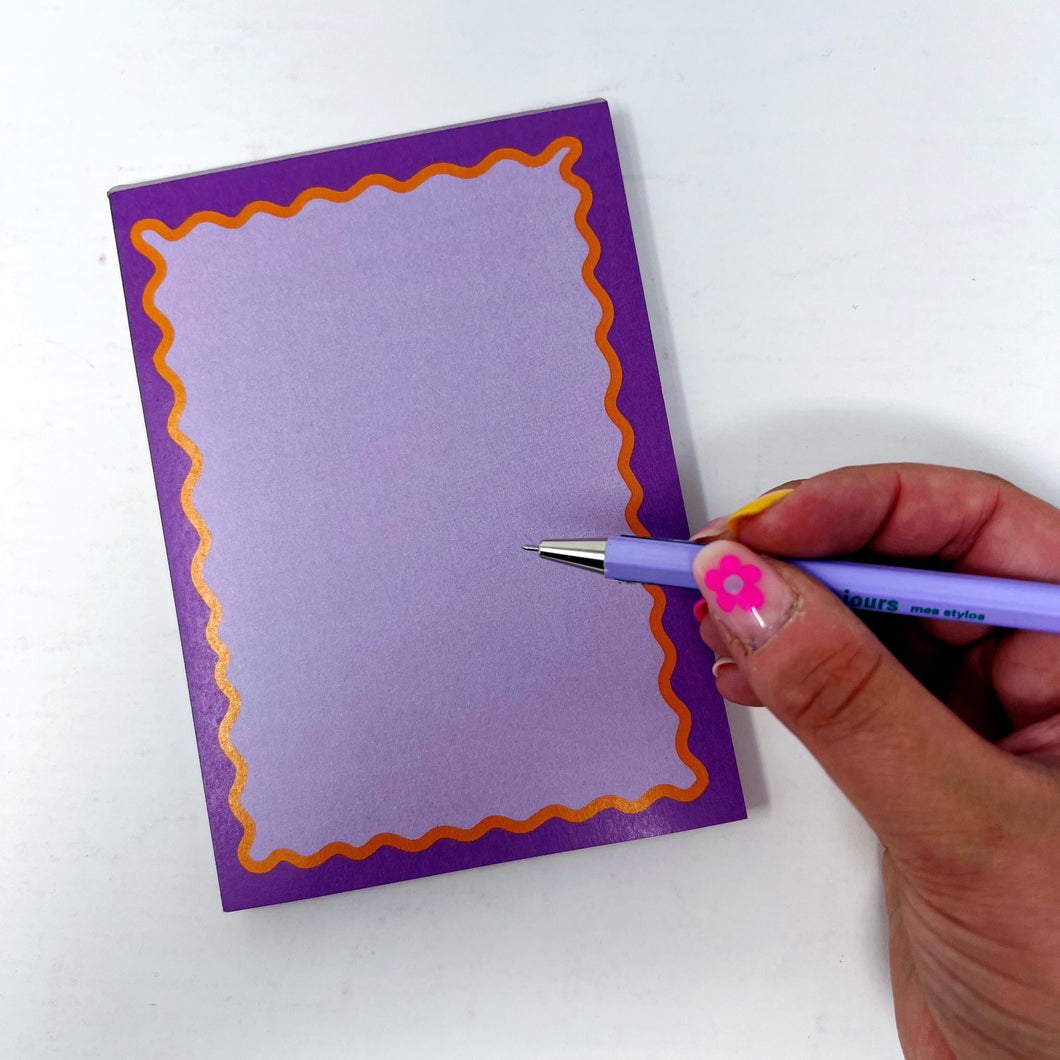 Squiggle Blank A6 Notepad