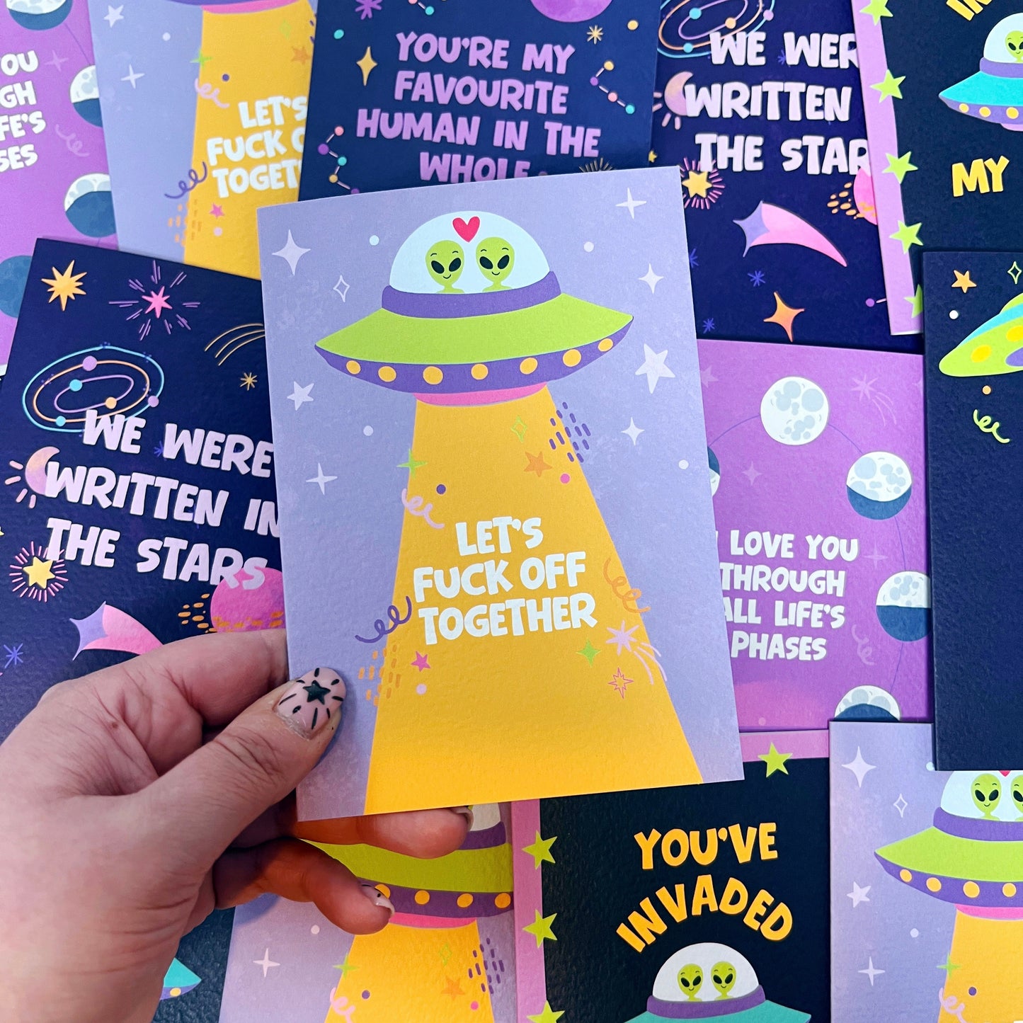 Let's Fuck Off Together Card