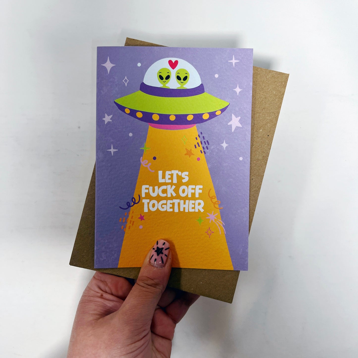 Let's Fuck Off Together Card