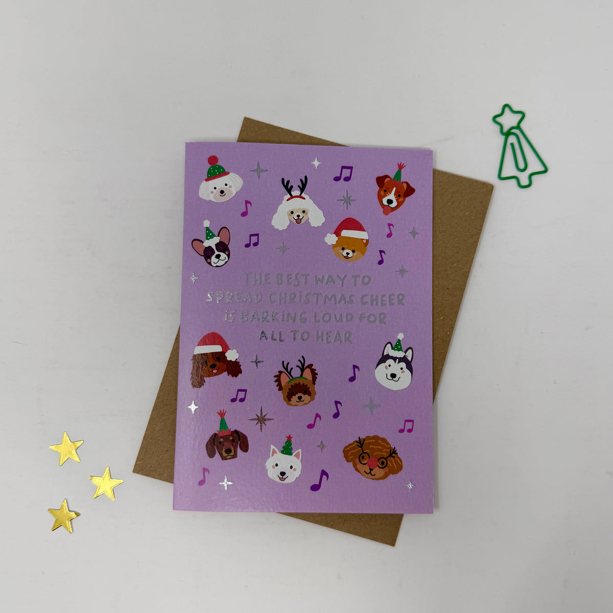 Dog Christmas Card | Festive Christmas Card for Dog Lovers 'The Best Way To Spread Christmas Cheer Is Barking Loud For All To Hear.'